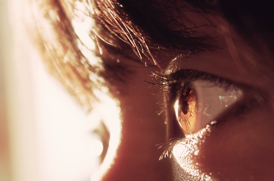 close up of an eye