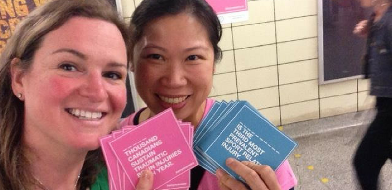 Former BIST executive director, Michelle McDonald and BIAM committee member Vivian Ng at the TTC in 2015