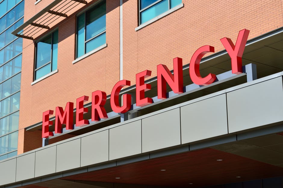 Hospital emergency room entrance