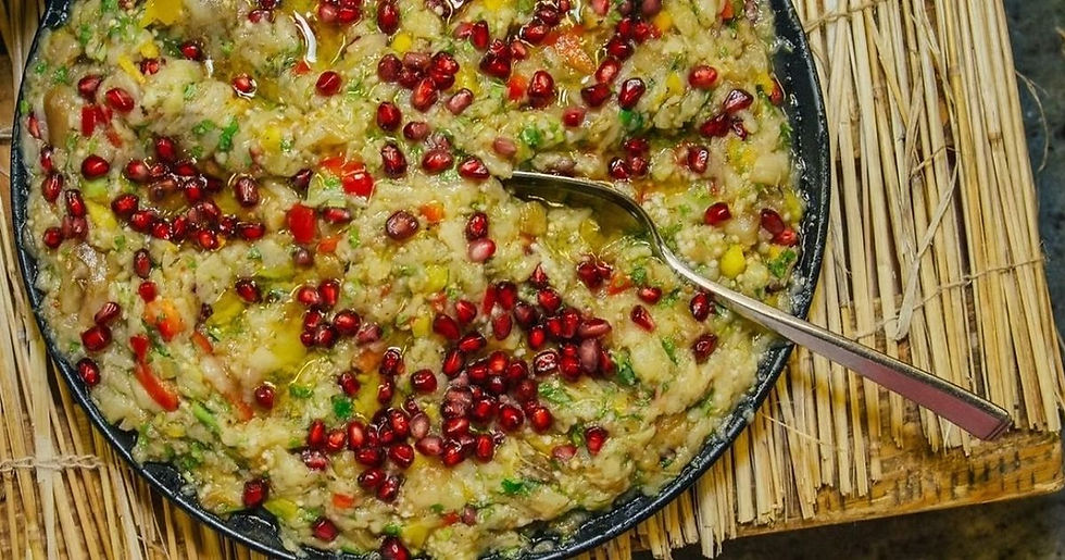 Roasted Eggplant Pomegranate Salad | Easy Vegan Side Dish