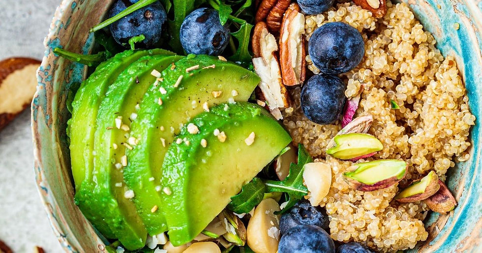 Blueberry Avocado Quinoa Salad with Toasted Nuts | Easy Vegan Lunch Idea
