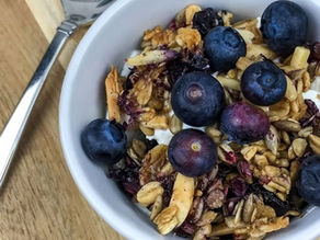 Blueberry Almond Granola Yogurt Bowl | Easy Vegan Breakfast Idea