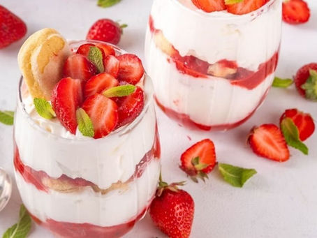 Strawberry Shortcake Cream Parfaits | Easy Vegan Dessert Recipe