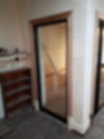 Commercial window in door opening