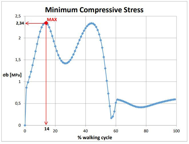 Minimum Compressive Stress During Gait Cycle