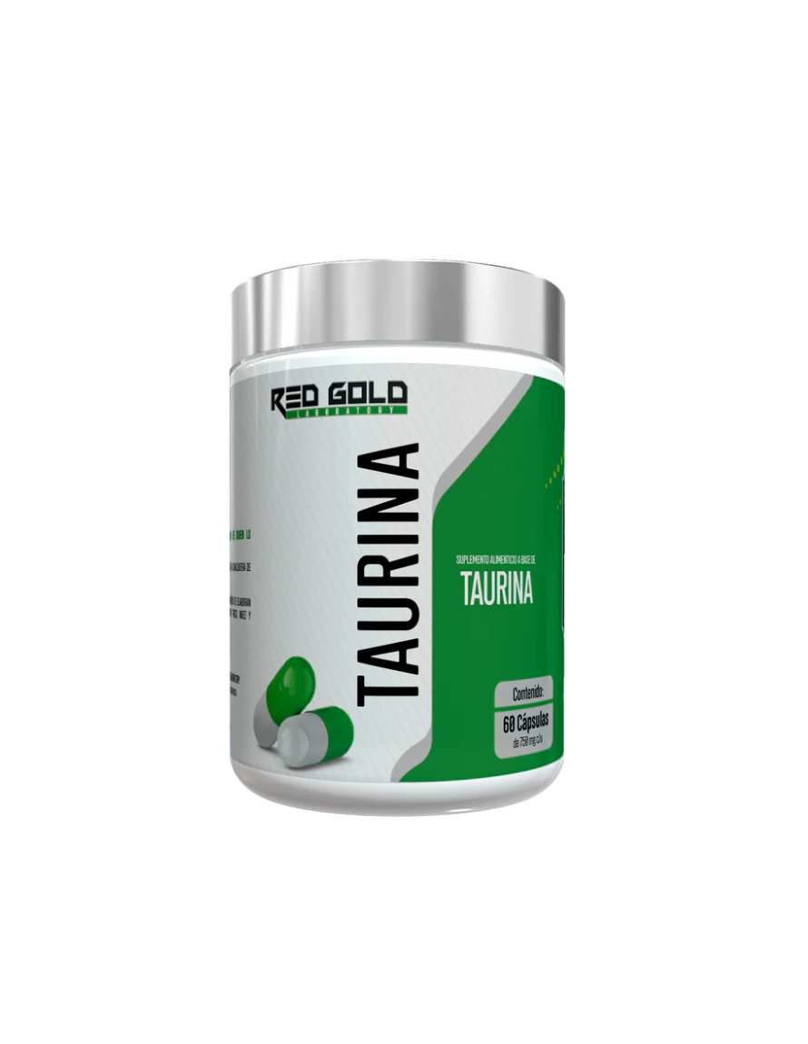 Red Gold Taurina 60 Caps | Suplemento para Energía y Rendimiento Deportivo