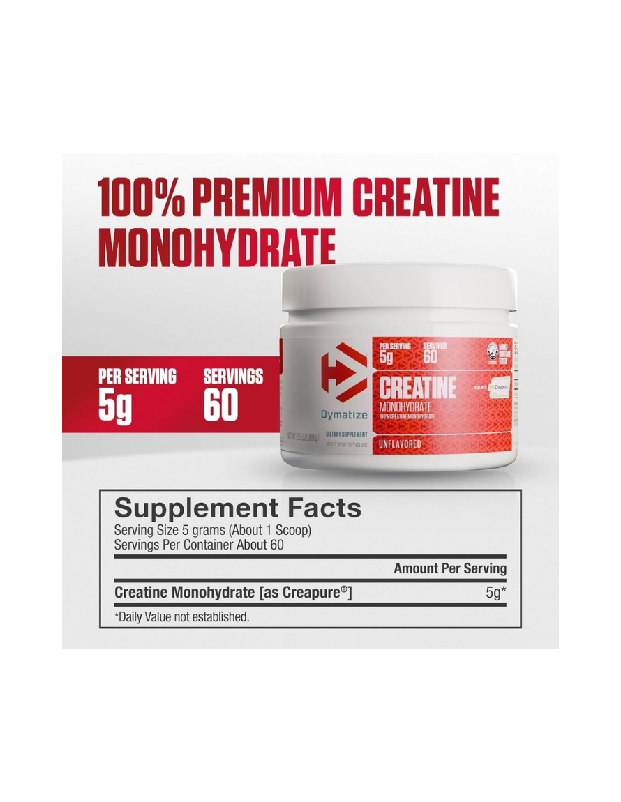 Miniatura: Dymatize Creatine Monohydrate Creapure® 300 g | 60 Serv | Creatina Premium