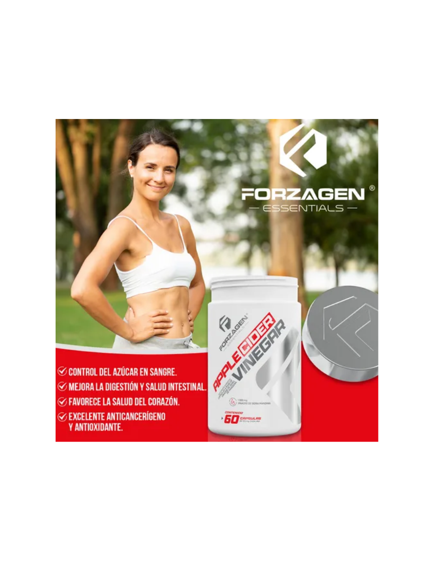 Miniatura: Forza Apple Cider Vinegar 60 Caps | Vinagre de Manzana  para Digestión