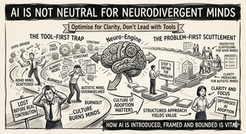 An image showing how AI is not neutral for neurodivergent minds