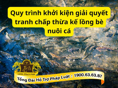 QUY TRÌNH KHỞI KIỆN GIẢI QUYẾT TRANH CHẤP THỪA KẾ LỒNG BÈ NUÔI CÁ
