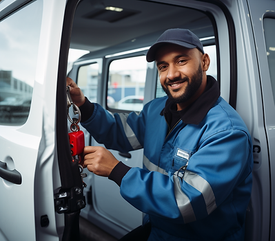 A locksmith that opened a locked car
