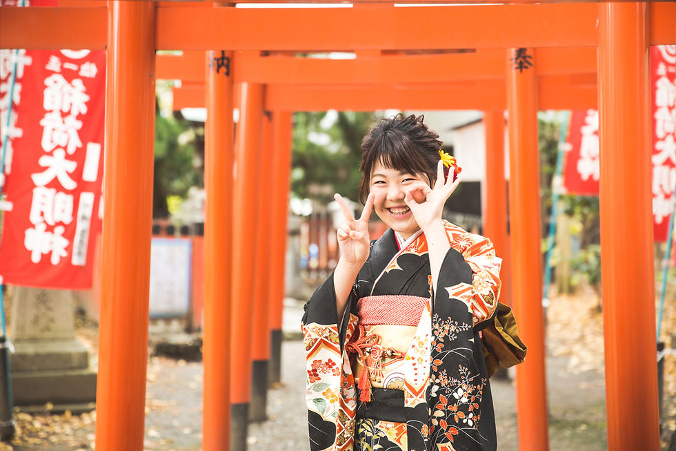 滋賀県長浜市の長浜八幡宮で成人前撮りをフリー出張カメラマンがしました。
