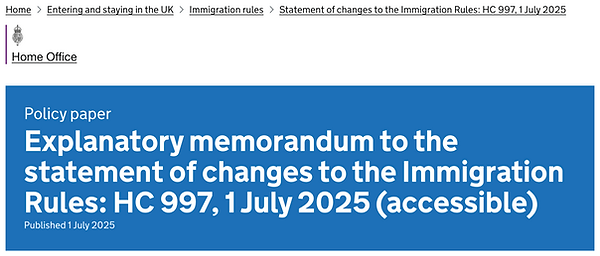 New Immigration changes jul 2025