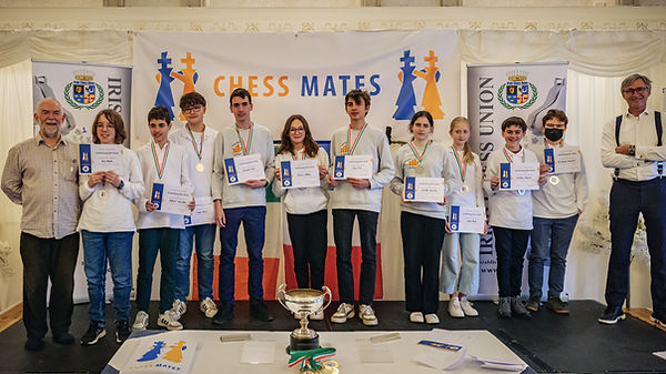 A spirited team participating in the 8th ChessMates International Tournament in Rotterdam, contributing to the event's divers