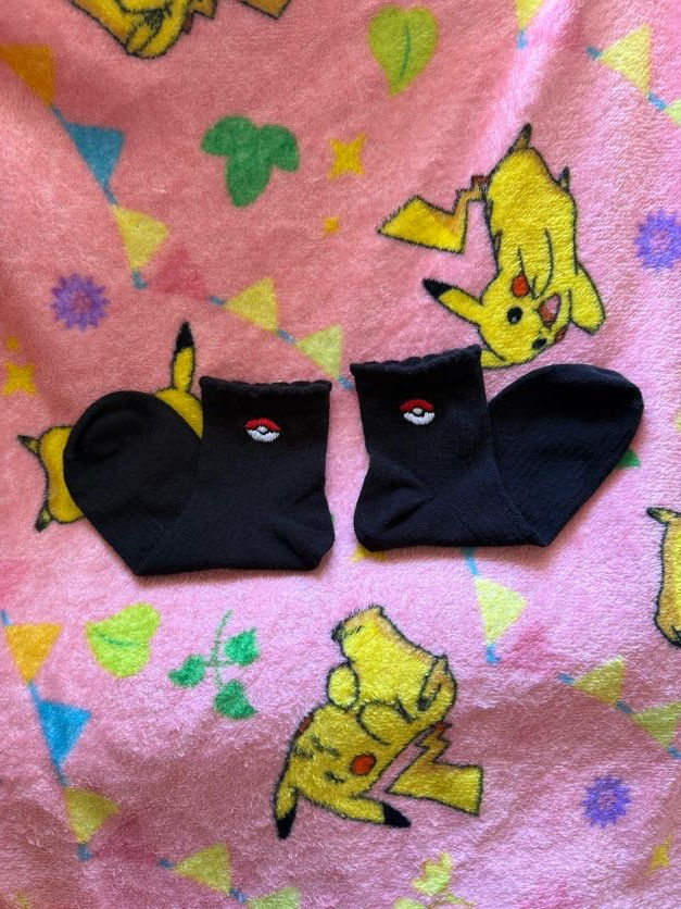 Thumbnail: Hand embroidered Pokéball Women’s Socks