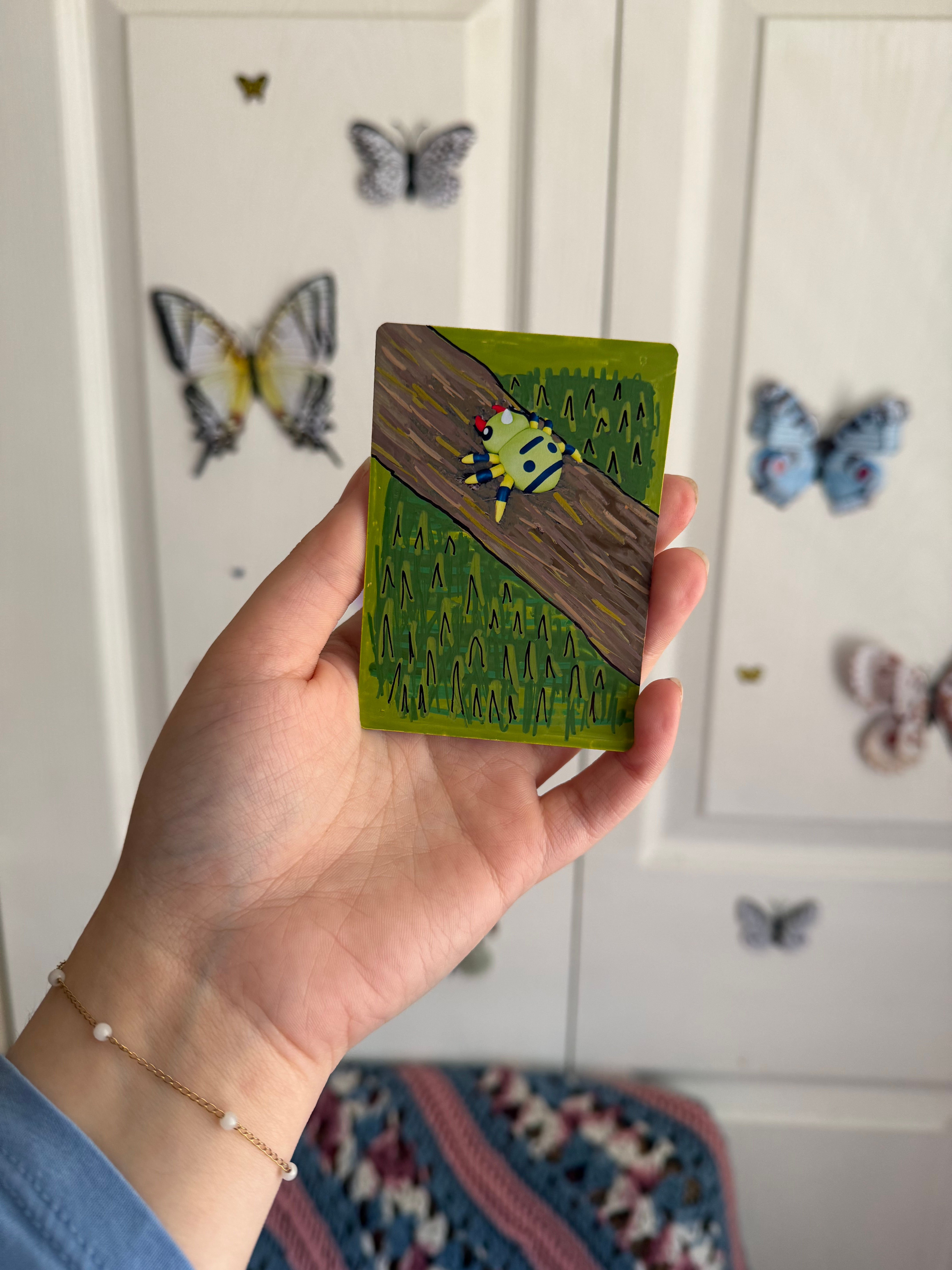 Spinarak Custom Hand Painted Card