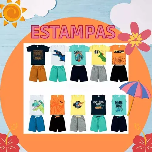 Miniatura: Kit 2 Conjunto Roupa Infantil Menino Masculino Bebe