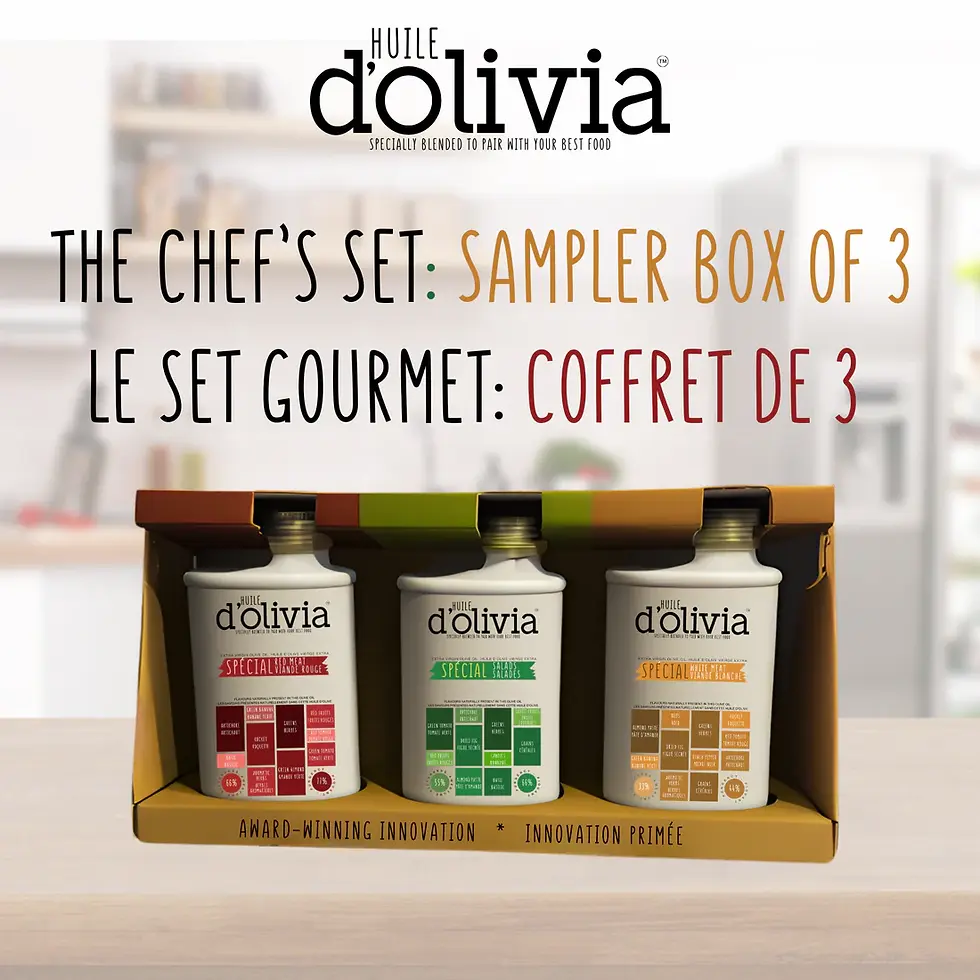 Coffret cadeau L'huile d'Olivia 250 ml*3