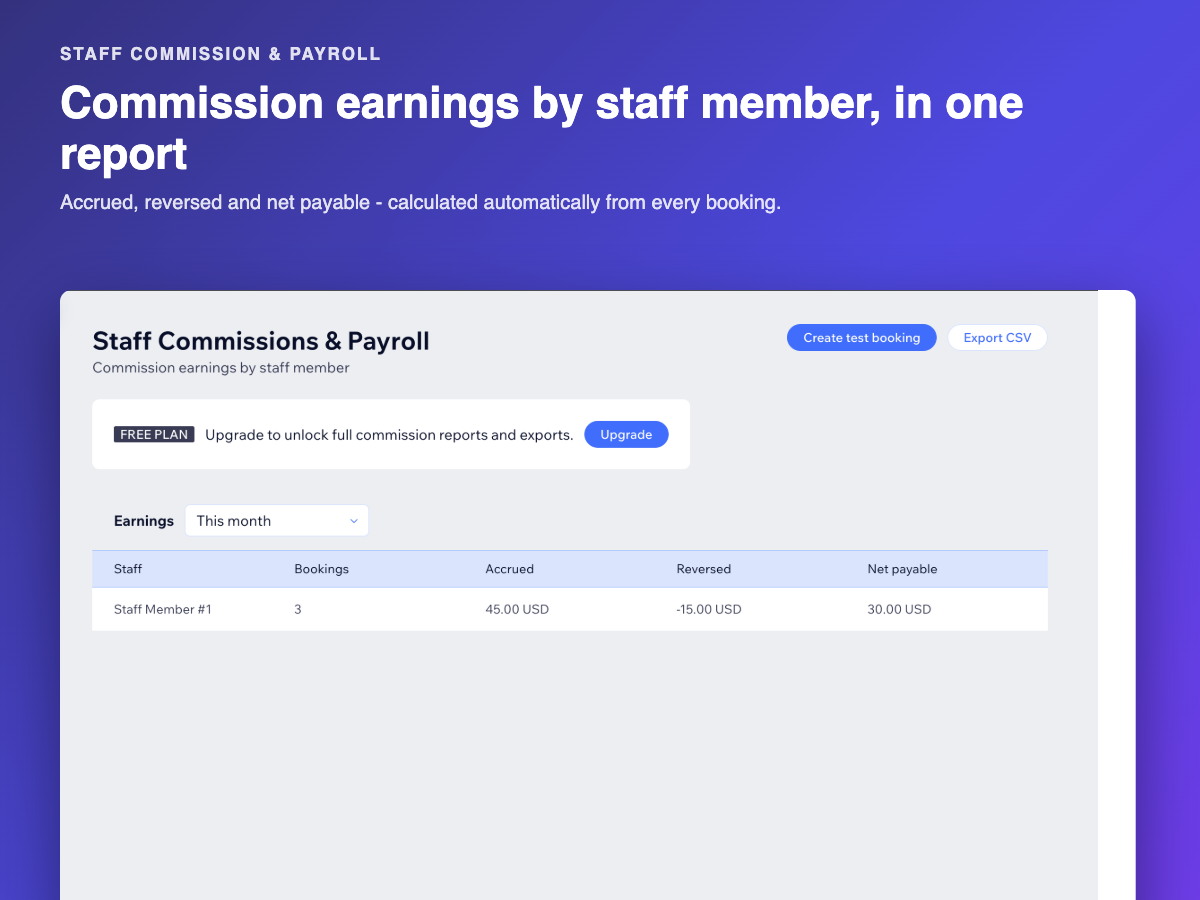 Staff Commission & Payroll screenshot 1