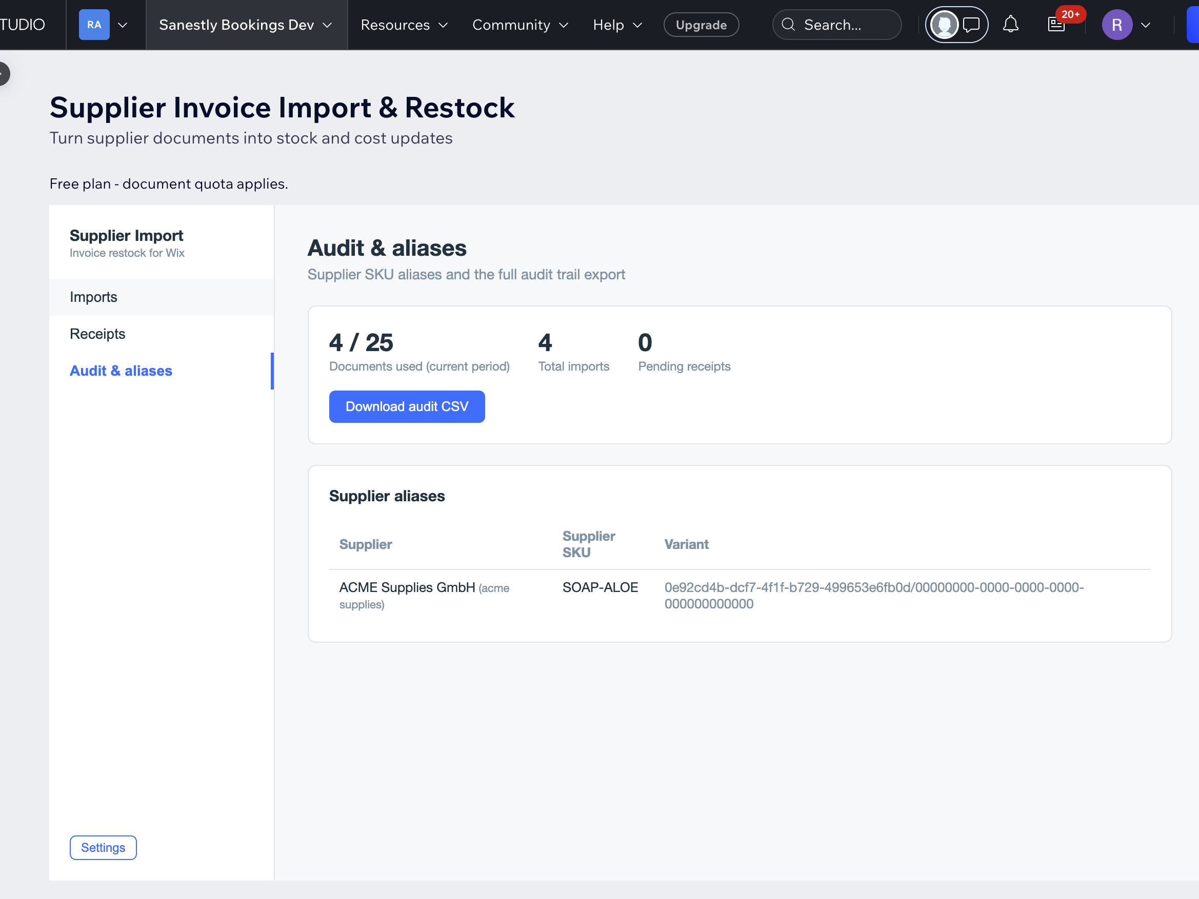 Supplier Invoice & Restock screenshot 2