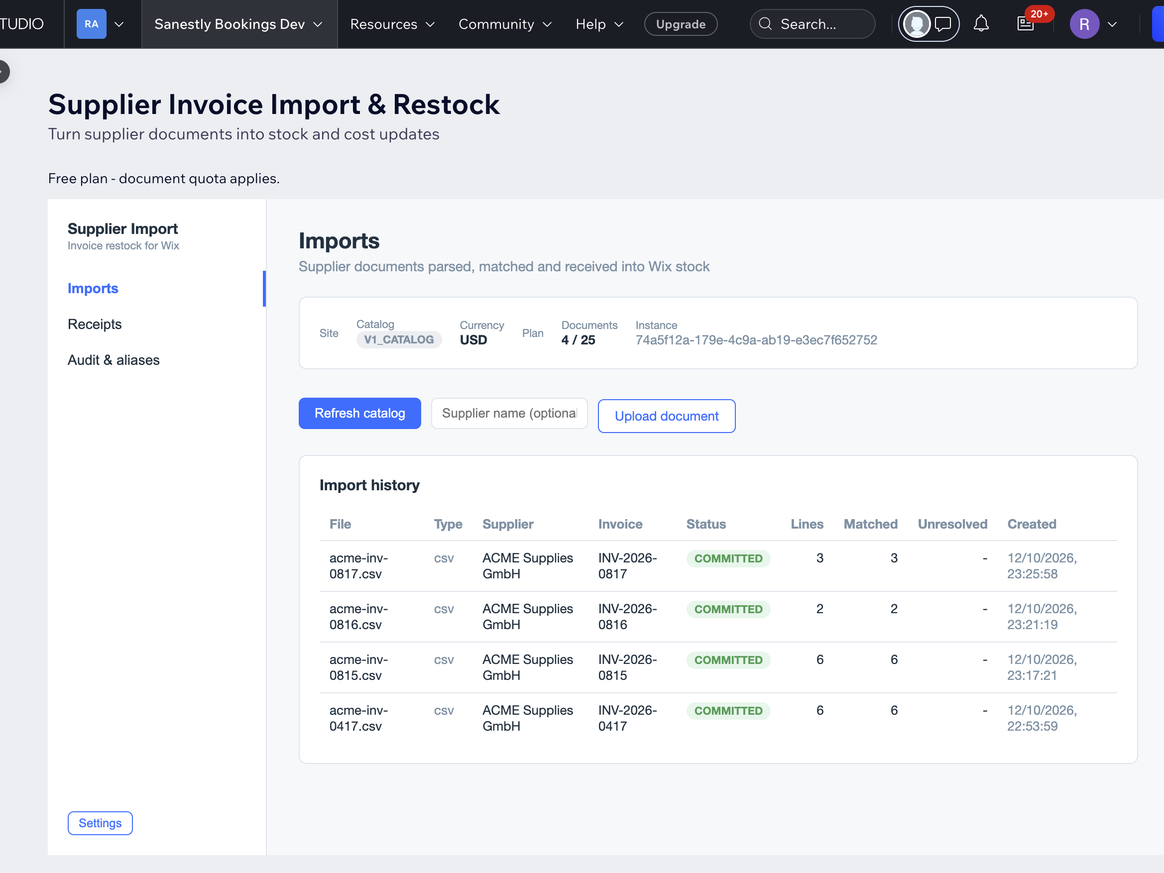 Supplier Invoice & Restock screenshot 3