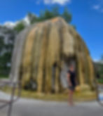 TePee Fountain - water is still pouring out of the top