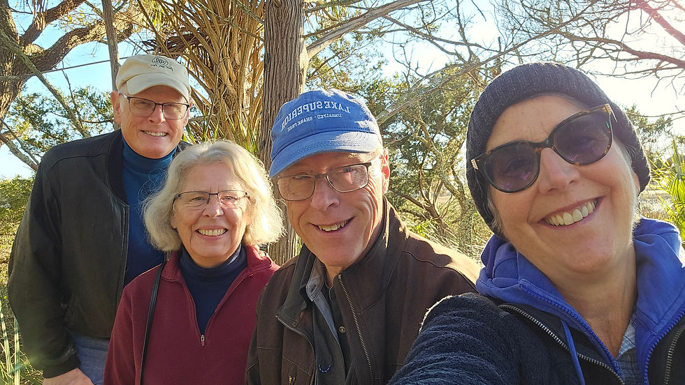 Enjoying time with Claire and Bill