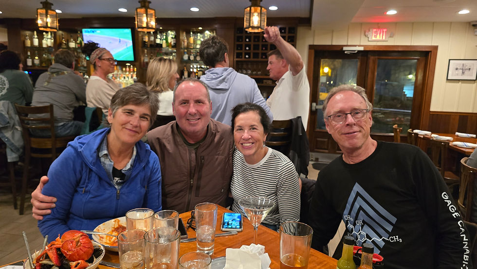 Dinner in Rhode Island with Joy and John