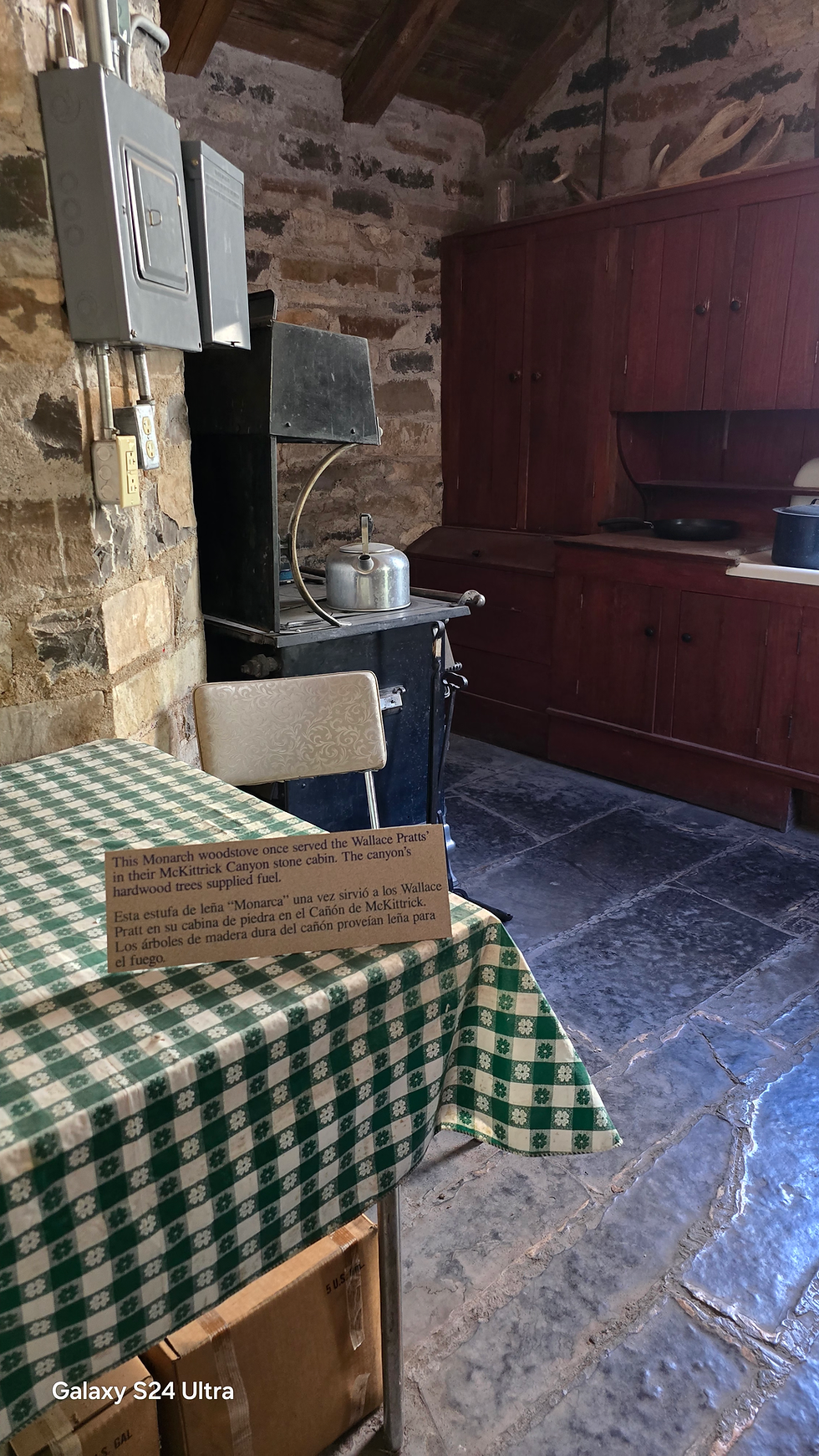 Simple kitchen in the Pratt Cabin - 1930's