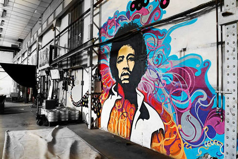 Hendrix's portrait, Raphaël Mondoloni, Graffiti