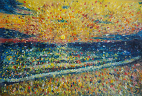 Kaleidoscope, Raphaël Mondoloni, Huile sur toile