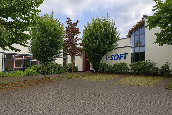i-SOFT Firmengebäude mit Schriftzug.png