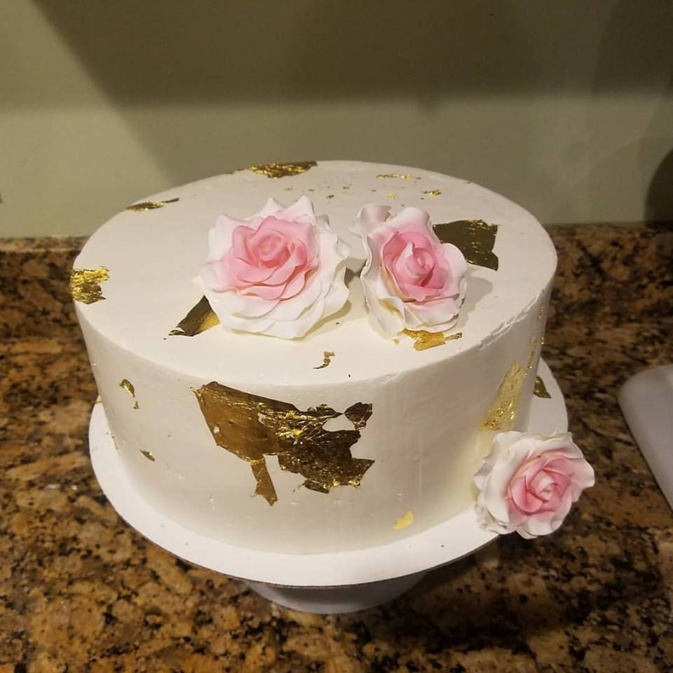 Simple and Elegant Baby Shower Cake