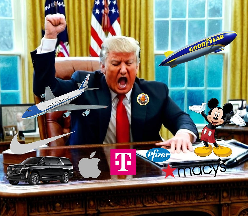 Trump is angry at the logos of so many great firms