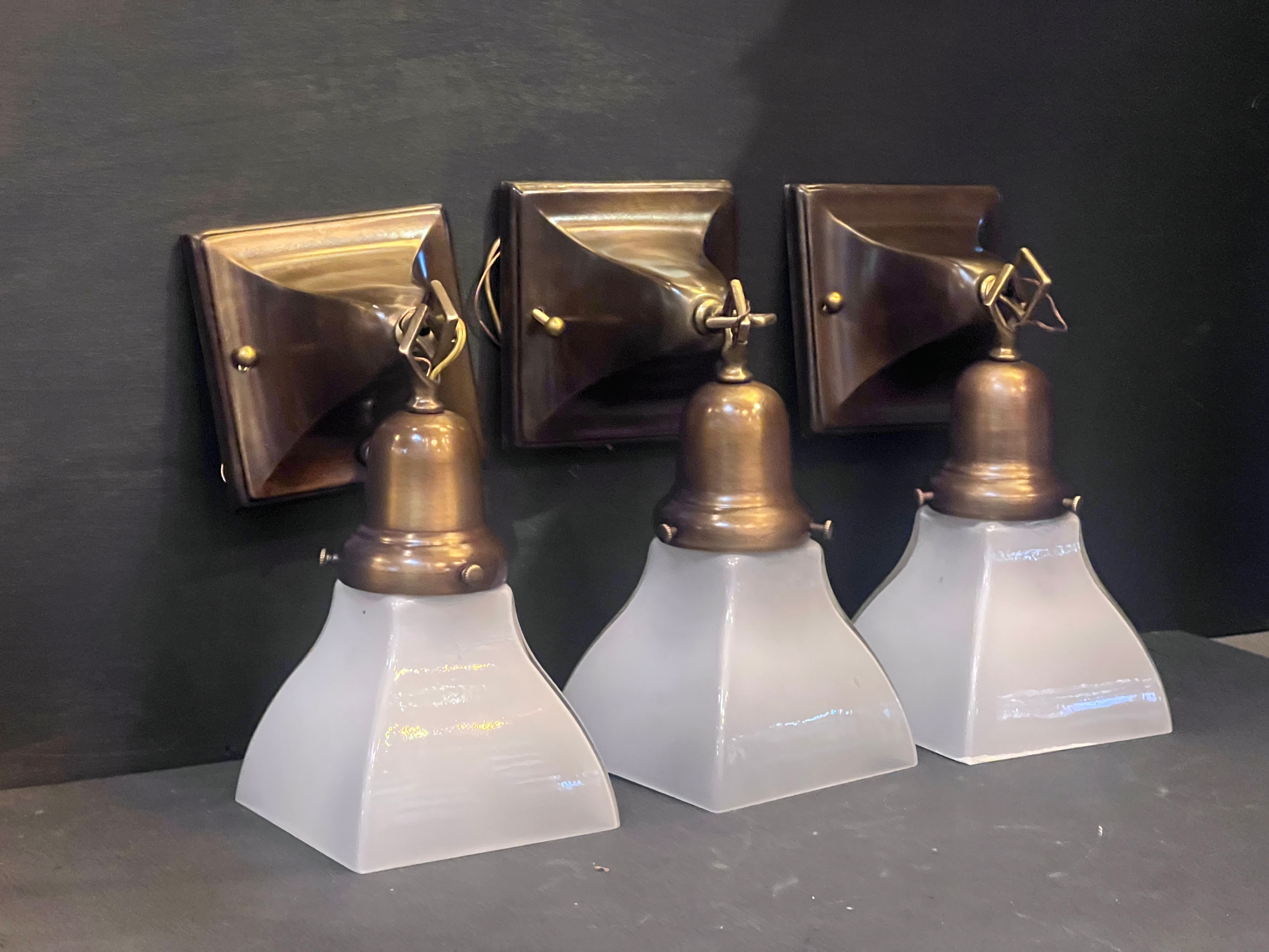 Set of three sconces/ or hall pendants