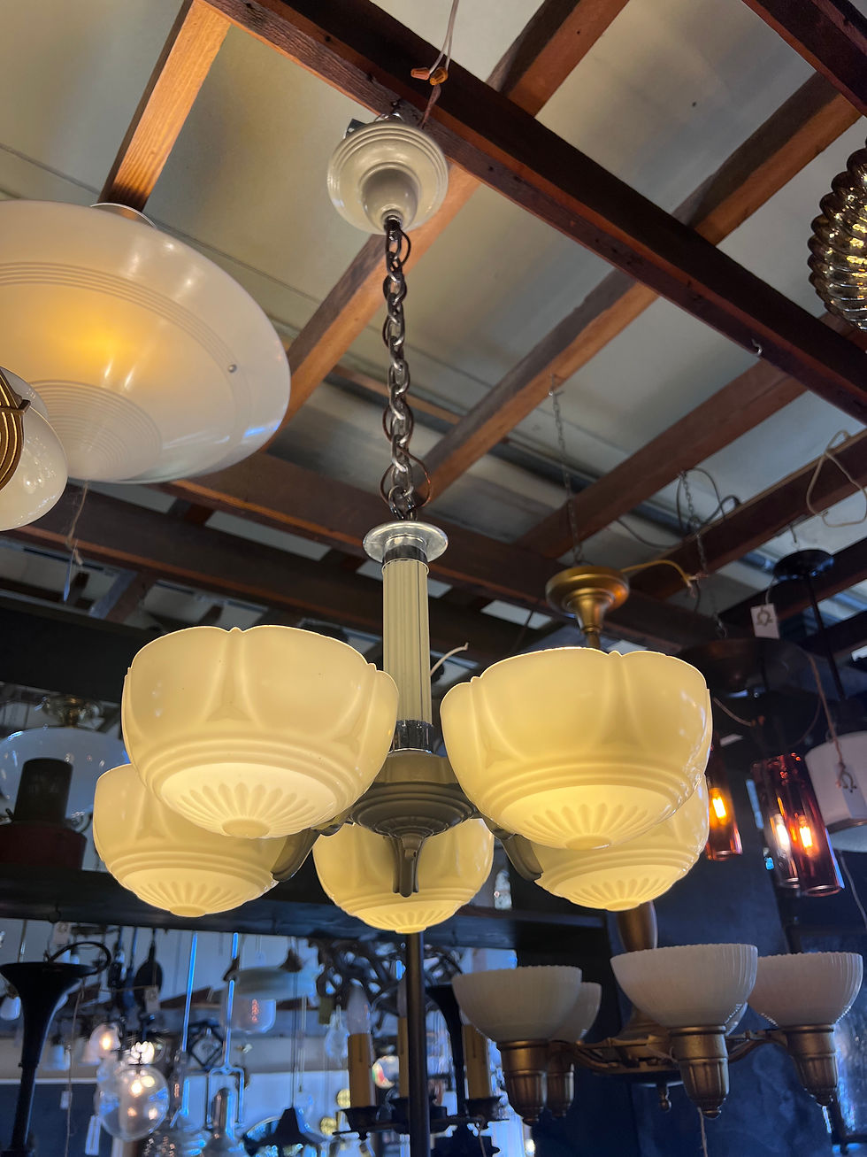 Thumbnail: Restored Deco cup chandelier