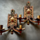 Thumbnail: Mica-backed double arm wall sconces/ PAIR