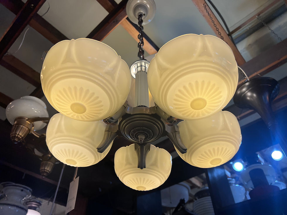 Thumbnail: Restored Deco cup chandelier