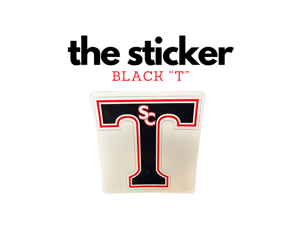 Black T Sticker