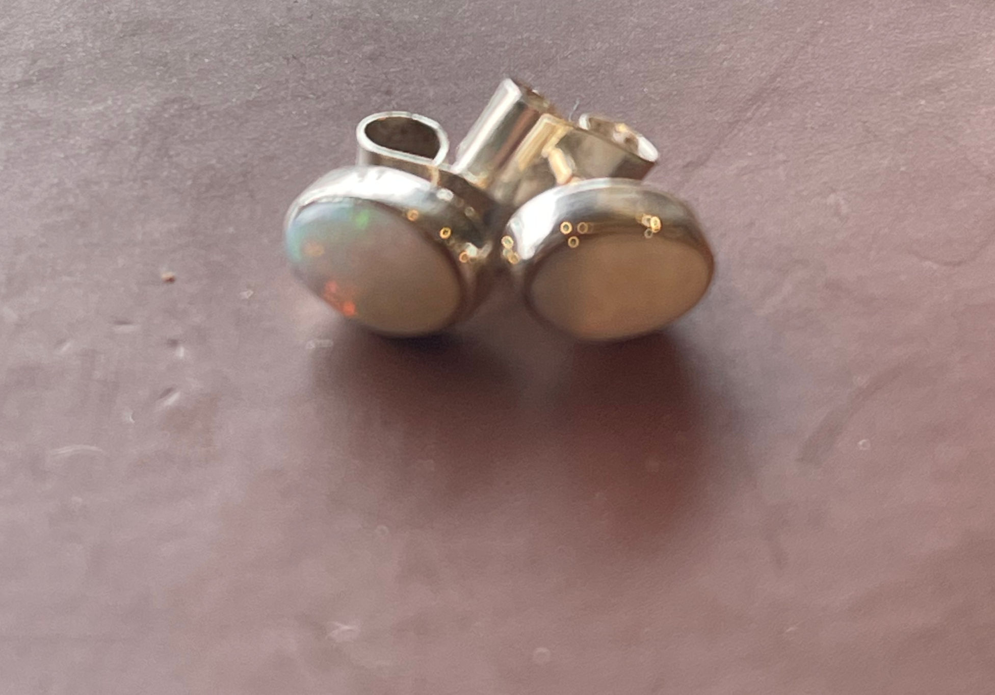 Nepalese Sterling Silver earrings with opale