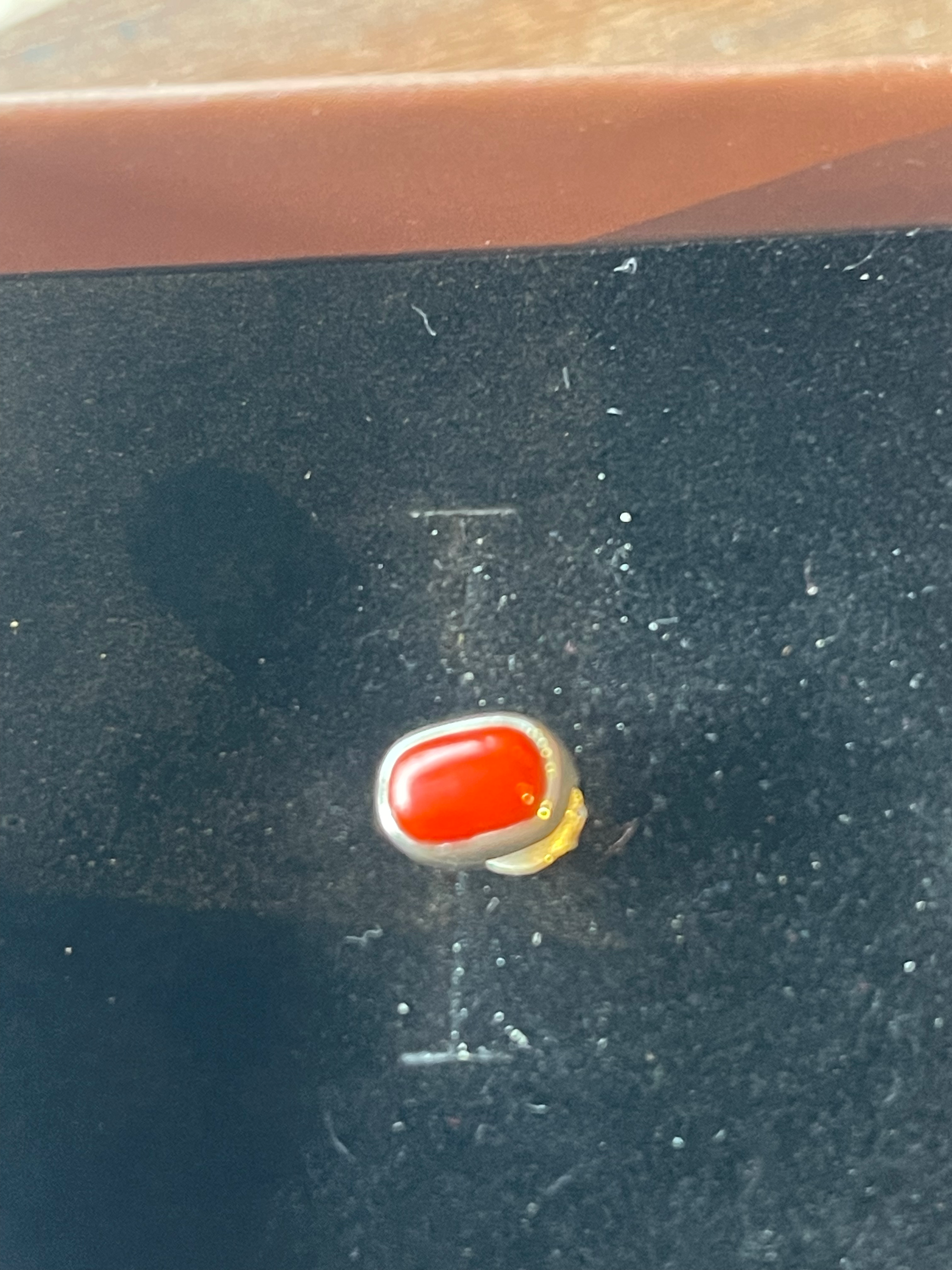 Silver Sterling Earring from Nepal with Coral