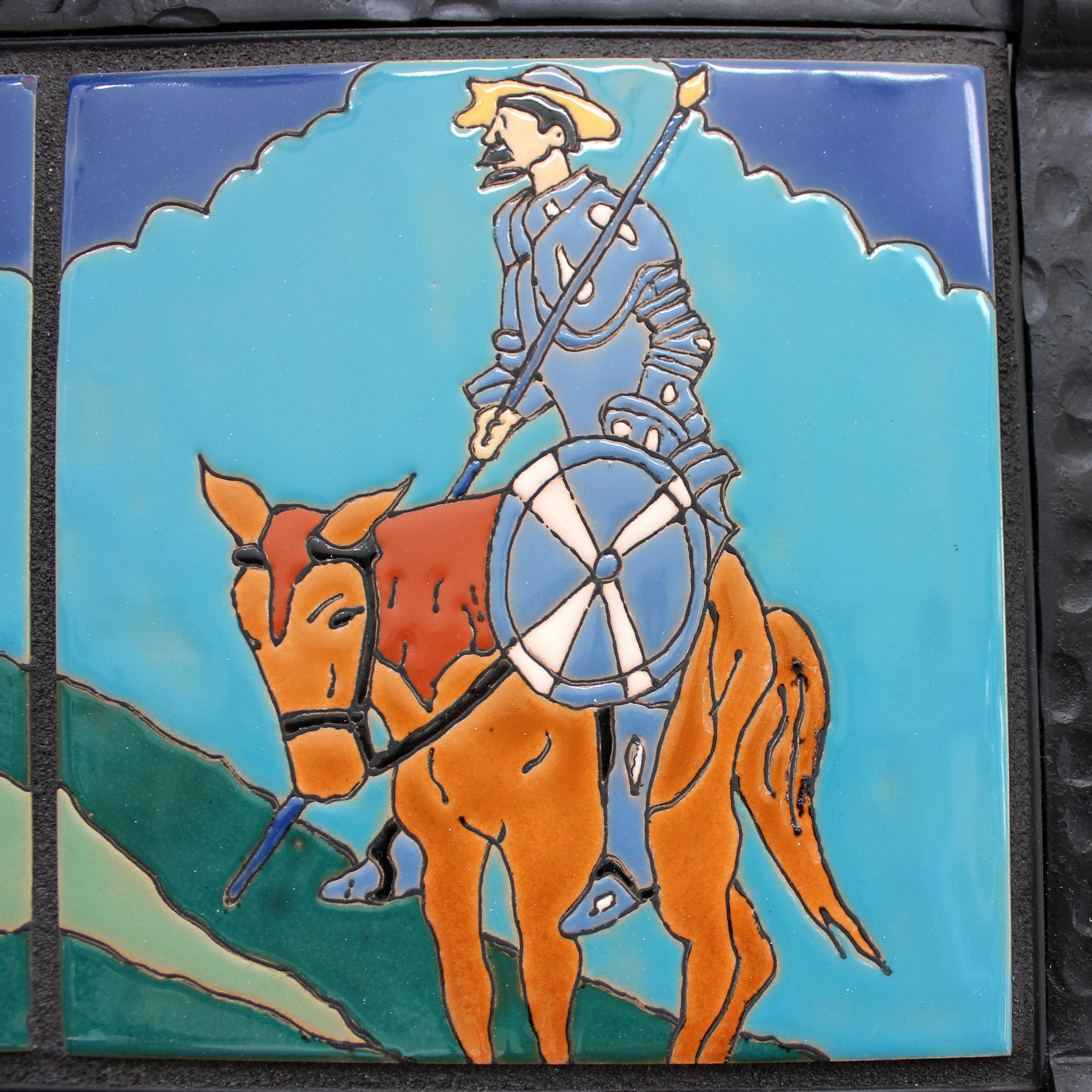 Don Quixote & Sancho Panza Tile Mural