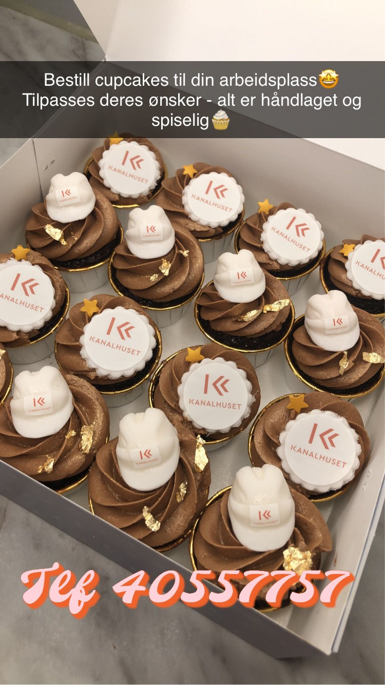 Miniatyrbilde: Firmacupcakes med tema/spiselig logo 