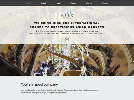אתר וויקס חדש לחברת Apex Retail