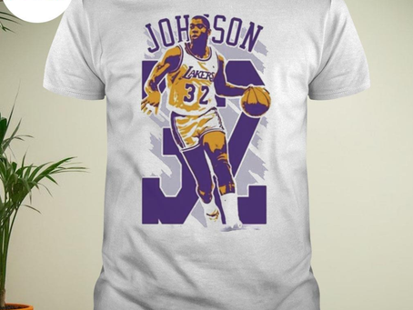 Magic johnson los angeles Lakers basketball great player 32 shirt