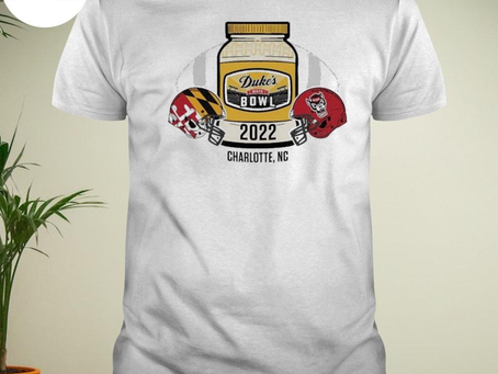 Maryland terrapins vs nc state wolfpack 2022 duke’s mayo bowl T-shirt