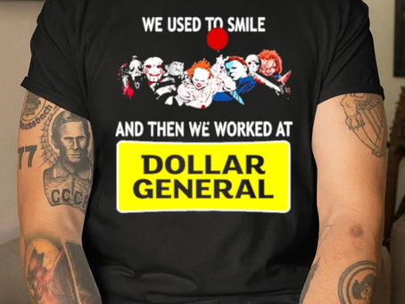 We use to smile and then we worked at dollar general halloween 2022 shirt