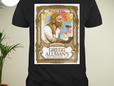 Gregg allman 75th birthday jam dec 8th 2022 the beacon theatre ny poster shirt