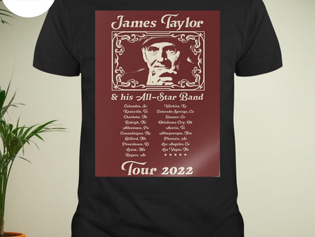 James taylor all star band 2022 tour poster james taylor guitar 2022 tour poster shirt