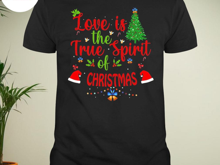 Love is the true spirit Christmas lights shirt